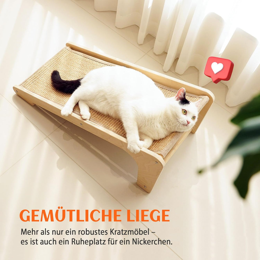 PETKARAY Dual-Use Kratzbrett Katze, 68 cm Hohe L-förmiger Sisal Kratzsäule, Kratzpads für Katzen, Ka