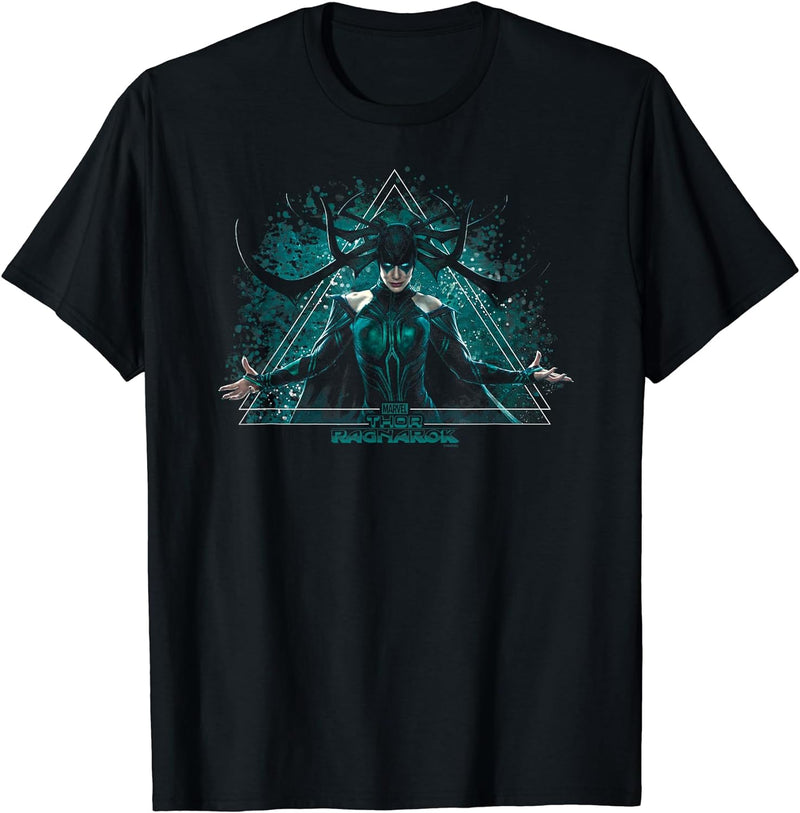 Womens Marvel Thor Ragnarok Hela Pyramid Scheme Graphic T-Shirt XL Navy
