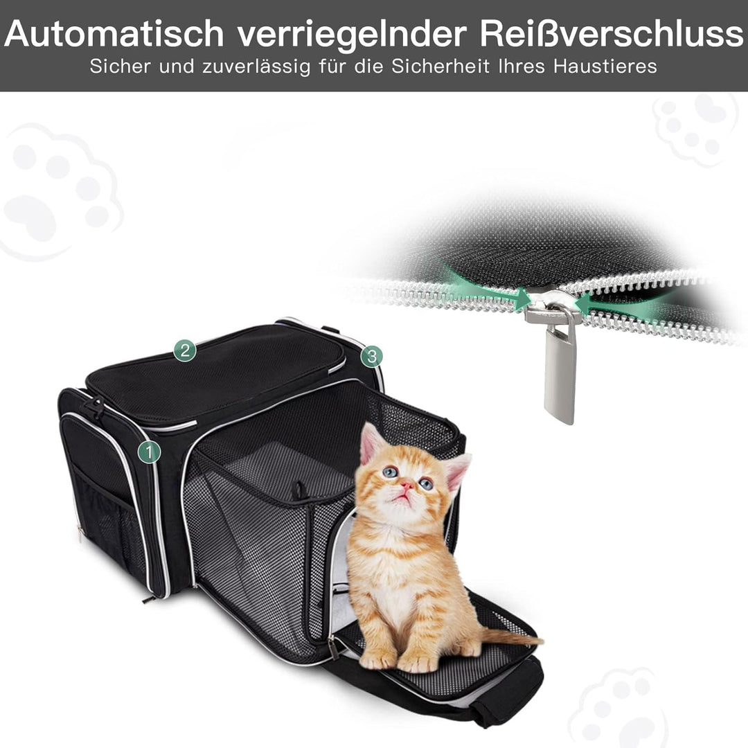 BAGLHER Tragetasche für Katzen, von Fluggesellschaften zugelassen, weiche Seite, Haustier-Reise, 5 S