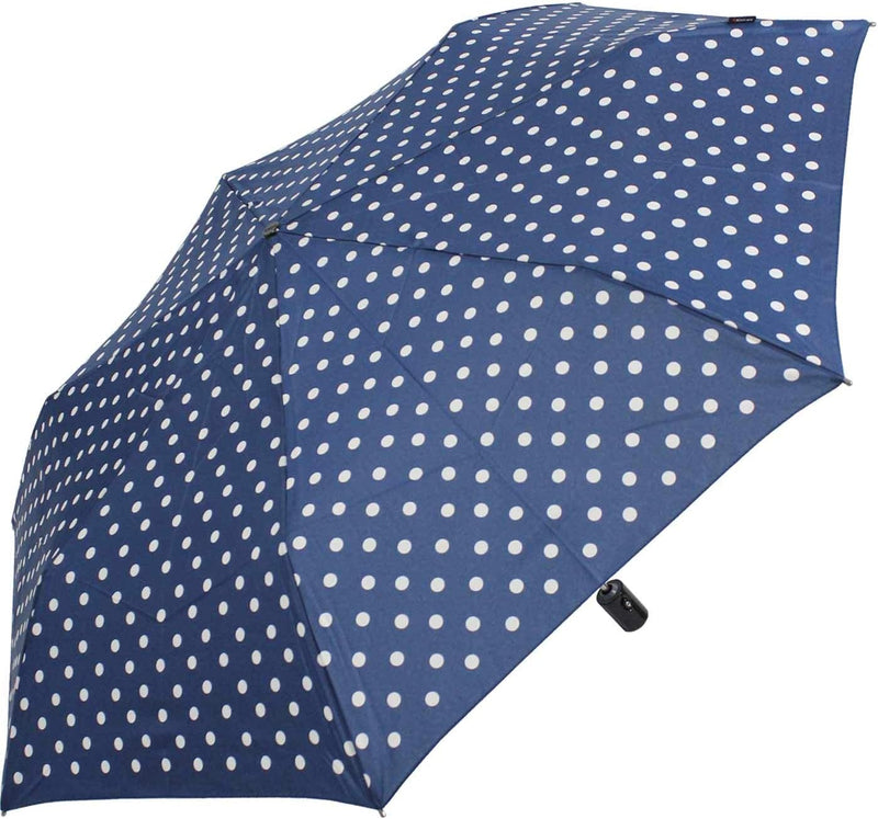 Knirps Taschenschirm Slim Duomatic Polka Dots - Navy-White, Navy-white