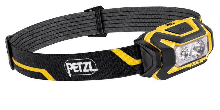 Petzl ARIA 2R, kompakte, langlebige, wasserdichte Stirnlampe mit wiederaufladbarem Akku, 600 Lumen,