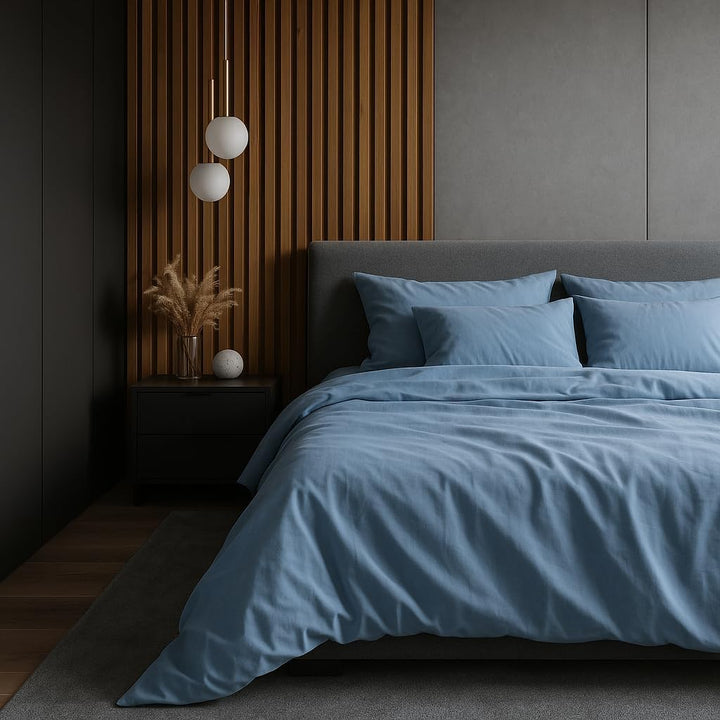 VelvetHome Deluxe Bettwäsche 155x220 Baumwolle Bettbezug 155x220 cm mit Kissenbezug 80x80 cm Hohe Qu