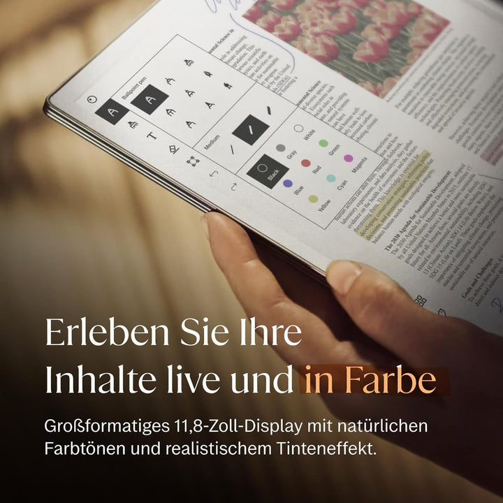 reMarkable Papier Pro Bundle – Folio Case aus Mosaic Weave | 11,8 Zoll Farbdisplay und Leselicht | m