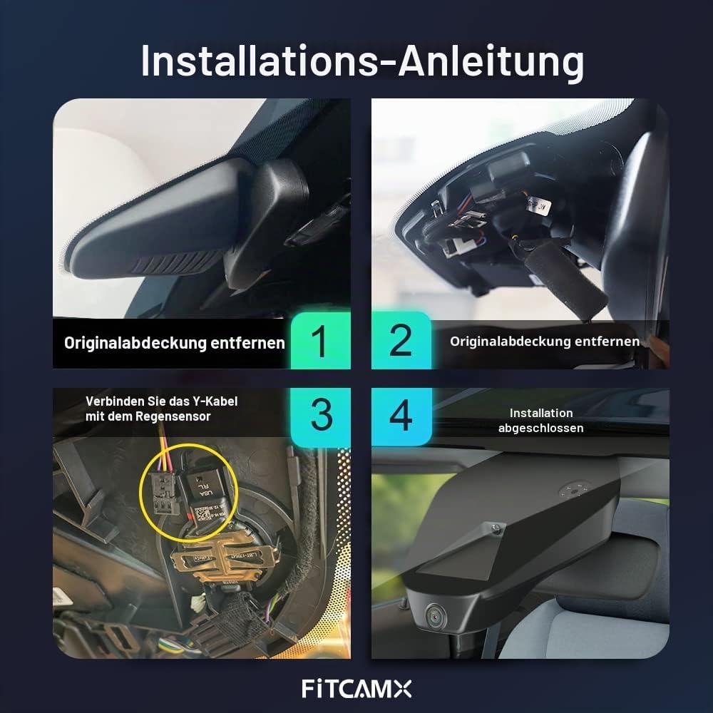 Fitcamx Dashcam 4K kompatibel mit Ford Ranger 2019 2020 2021 2022 und Puma 2020-2023, integrierter O
