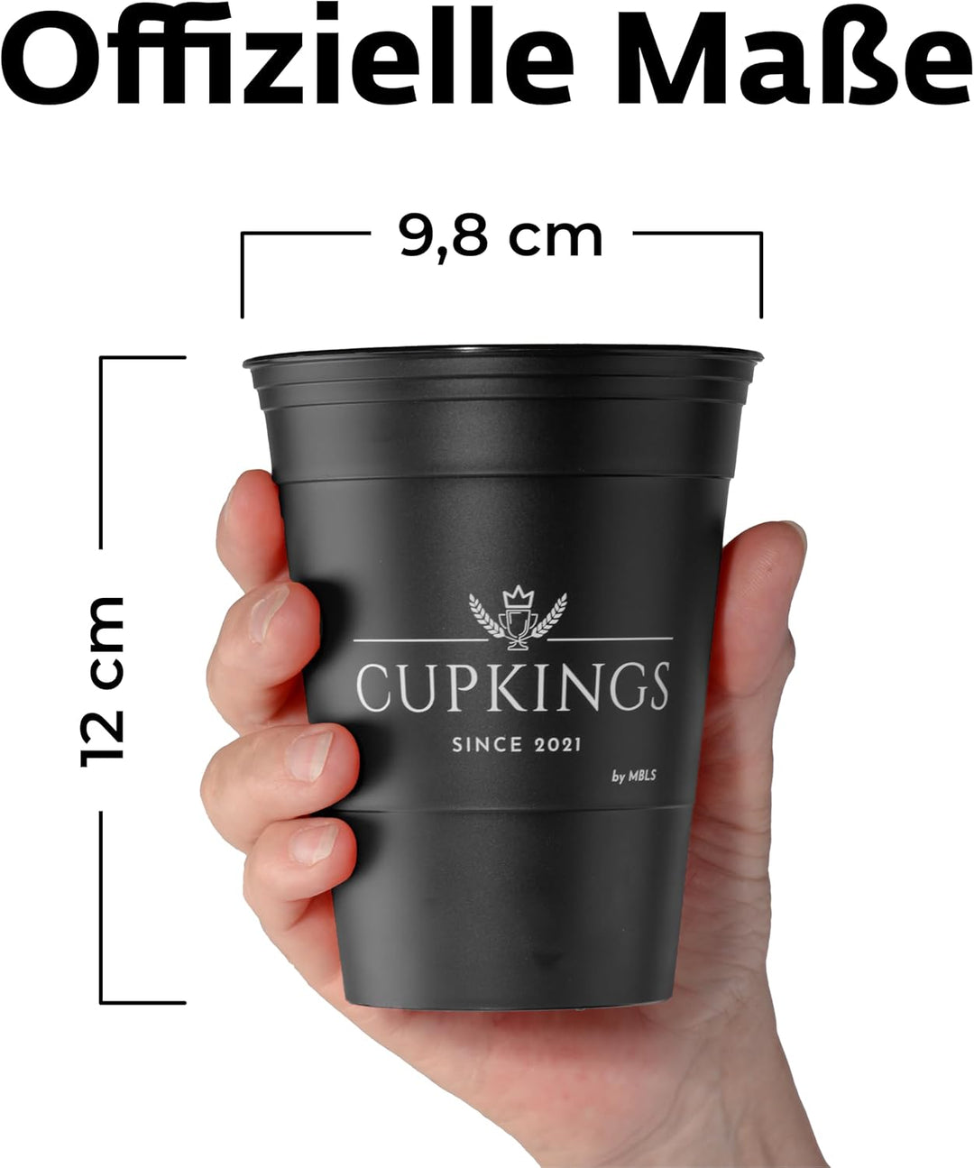 CUPKINGS Party Becher Set | 22 Hartplastik Becher Made in Germany | Festival Zubehör & Party Deko |