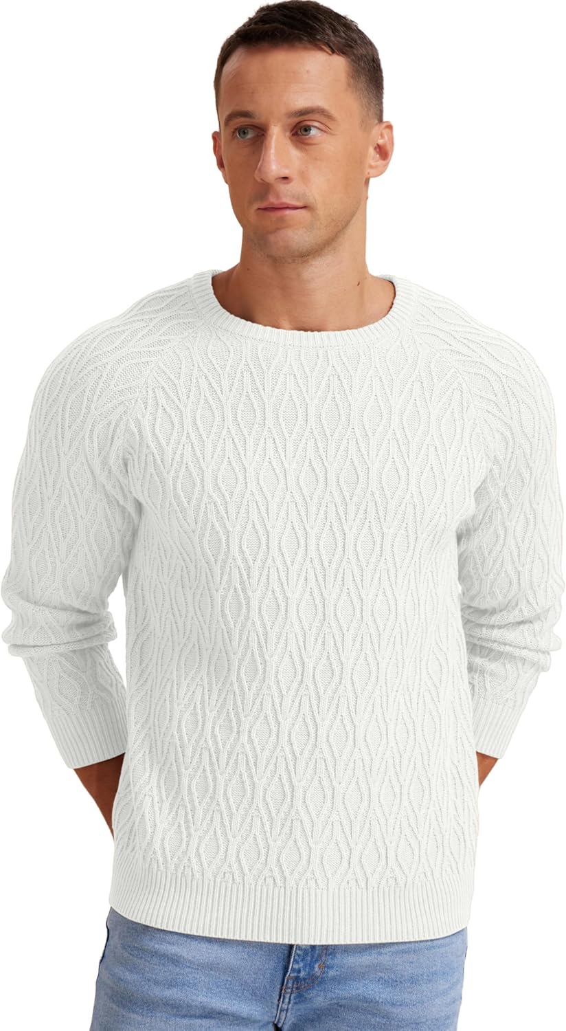 Sailwind Herren Strickpullover Zopfstrick Rundhalsausschnitt Warm Langarmpullover Herren Tops Winter