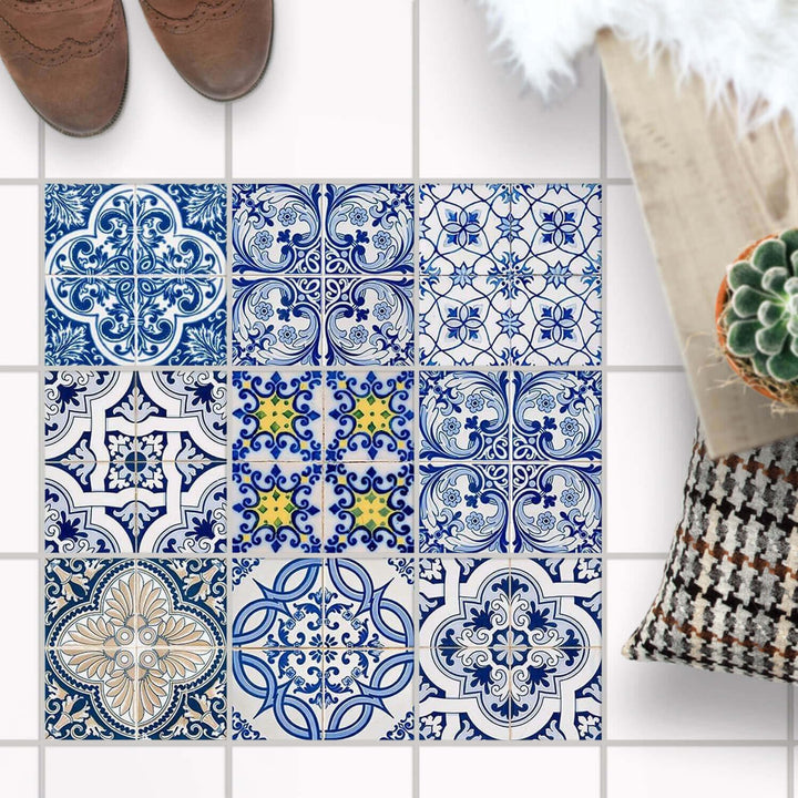 Fliesensticker für - [ Boden Fliesen ] - Aufkleber Folie Sticker für Fliesen Boden - Küche oder Bad