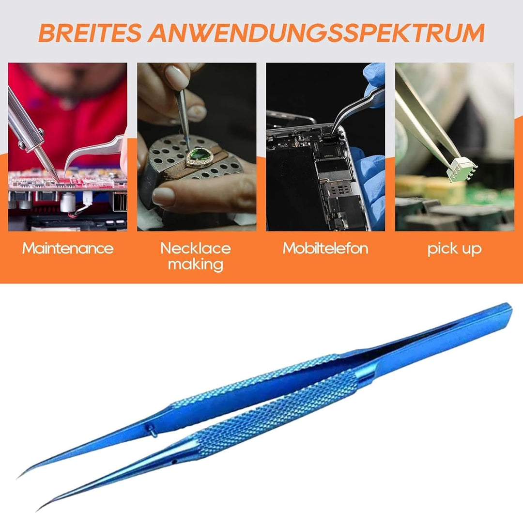 Präzisionspinzette,Feine Pinzette Präzision,Präzise professionelle Pinzette, nicht magnetisch, mit A