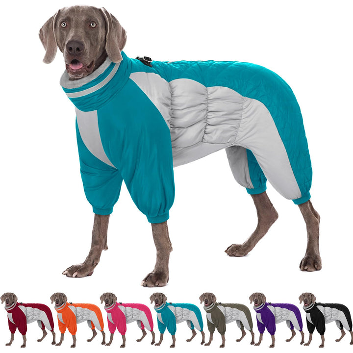 AOFITEE Hundemantel für Grosse Hunde Winter, Winteroverall für Hund Wasserdichter Hundejacke mit Bei