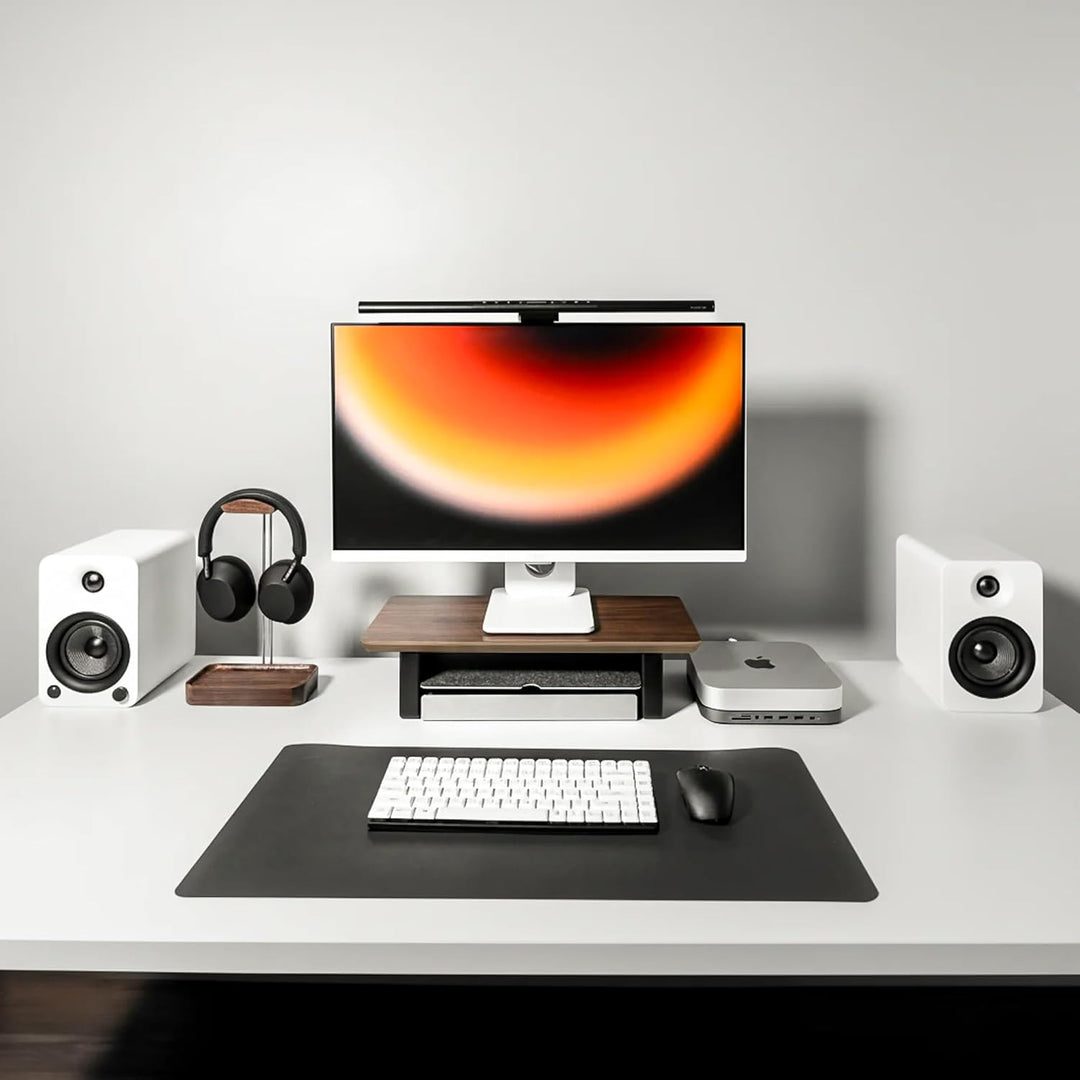 Raico Schreibtischregal Monitorständer Setup Cockpit Ergonomischer Dual-Screen-Riser Minimaler Schre