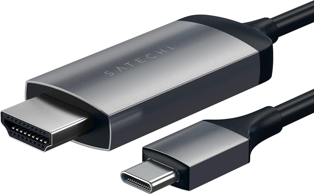SATECHI Aluminium USB-C auf HDMI Kabel, 4K 60Hz, für MacBook Pro, Air M2, M1, iPad Pro, Air M2, M1,