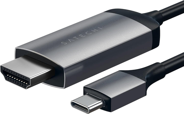 SATECHI Aluminium USB-C auf HDMI Kabel, 4K 60Hz, für MacBook Pro, Air M2, M1, iPad Pro, Air M2, M1,