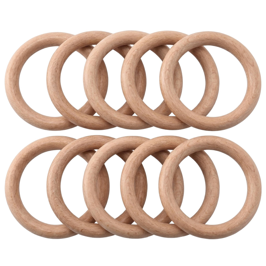 Holzbeissring, Holzbeissringe für Babys, Holzbeissring, 10 Stück, Holzbeissringe, natürliche Buche,