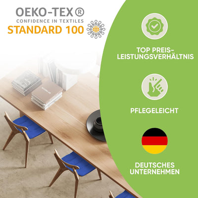 Gräfenstayn® 8er-Set Sitzkissen 40x40x3cm mit Haltebändern für Indoor und Outdoor mit Öko-Tex Siegel