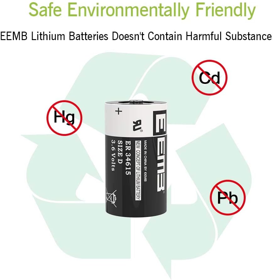 EEMB ER34615 D Cell Akkus 3.6V Lithium Batterie High Capacity Li-SOCL₂ Nicht Wiederaufladbar Batteri