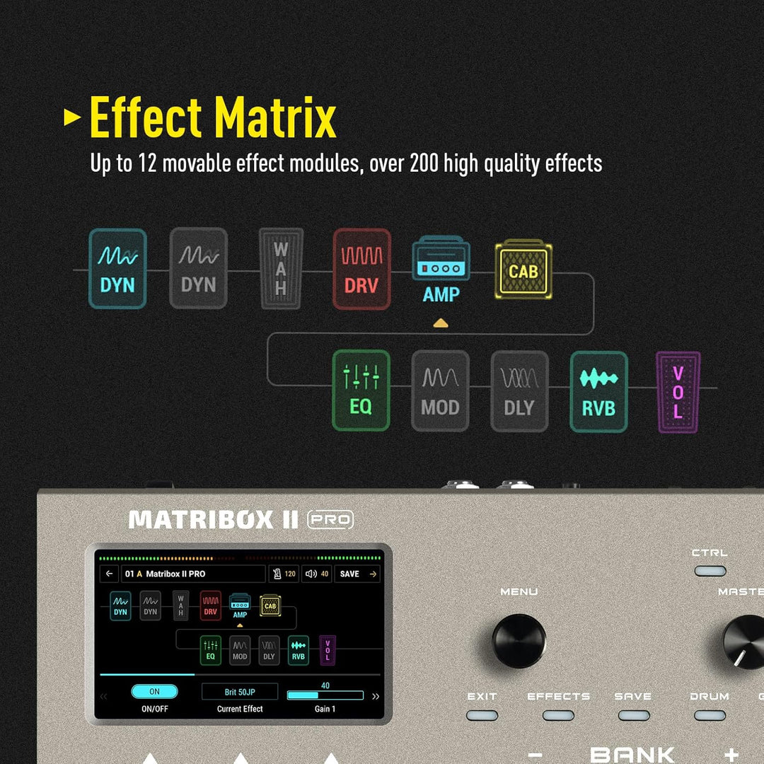 SONICAKE Multi Effekte mit Expression Pedal Guitar Bass Amp Modeling IR Cabinets Simulation FX Loop