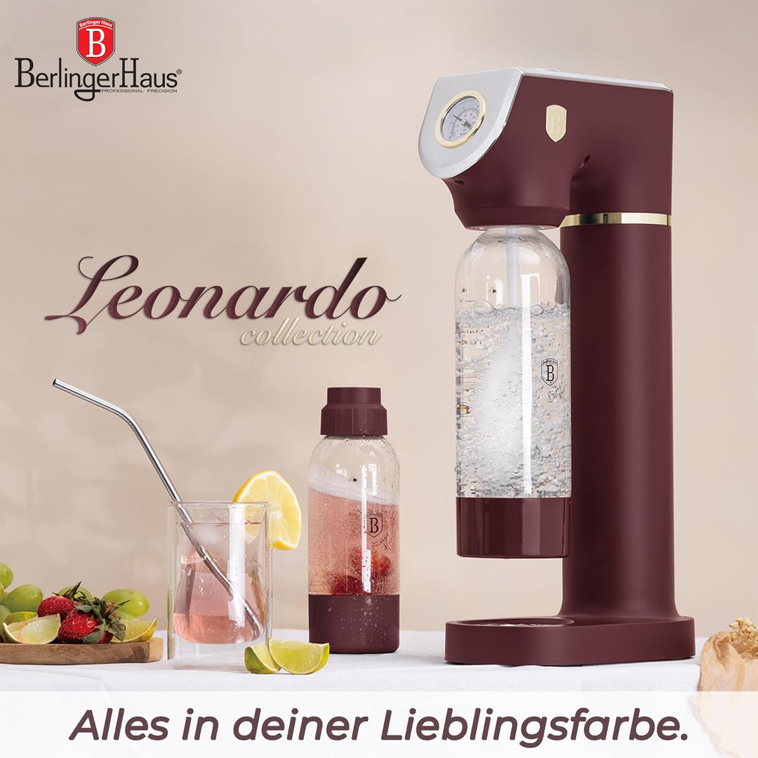 BERLINGER HAUS Sodaar Sodaar Sodaar Soda Maker + 2 Flaschen, Leonardo Collection | Umweltfreundlich