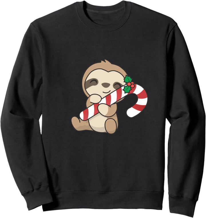 Faultier Weihnachten Zuckerstange süsses Faultier Sweatshirt