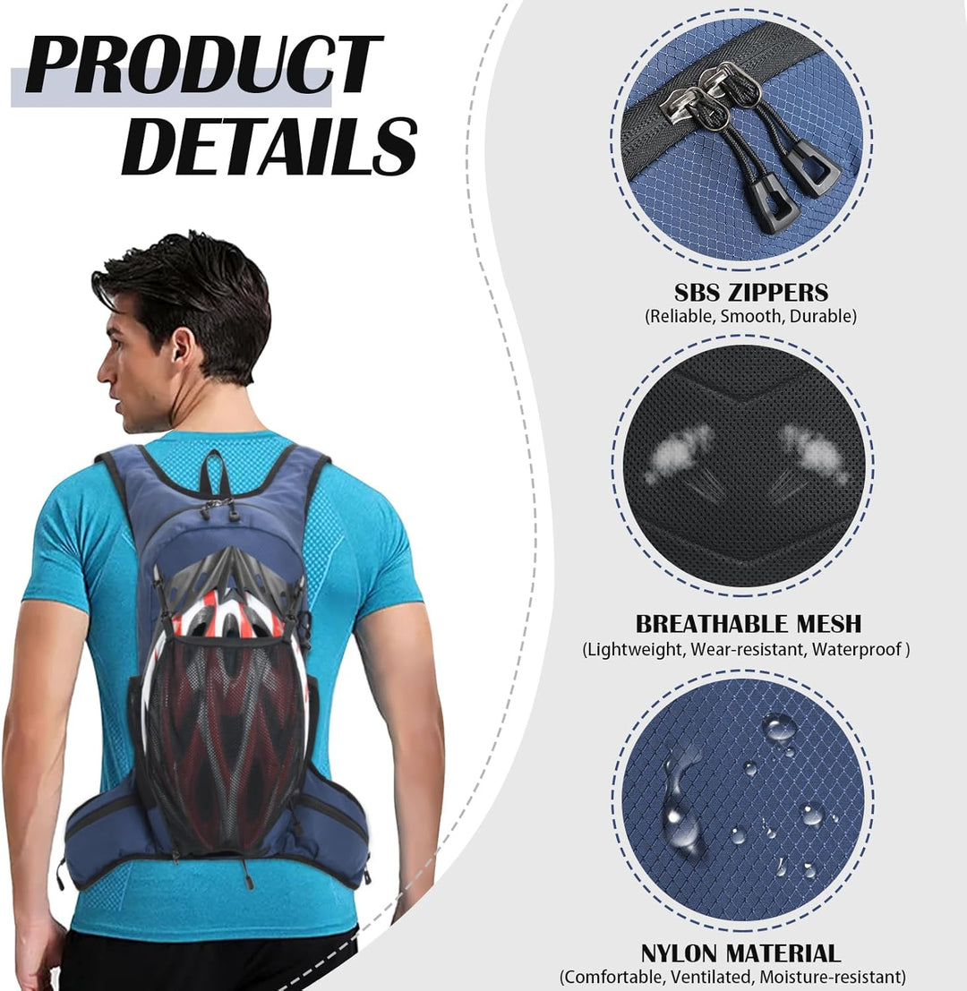 Trinkrucksack mit Trinkblase 2L Klein Laufrucksack Joggen für Damen Herren, Leichter Laufen Rucksack