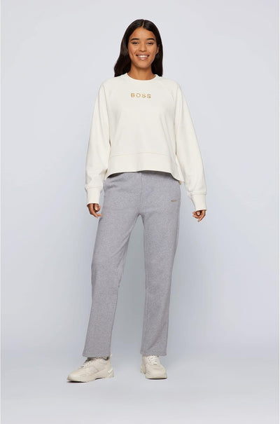 BOSS Damen C_elia_Gold Sweatshirt XS Open White118, XS Open White118