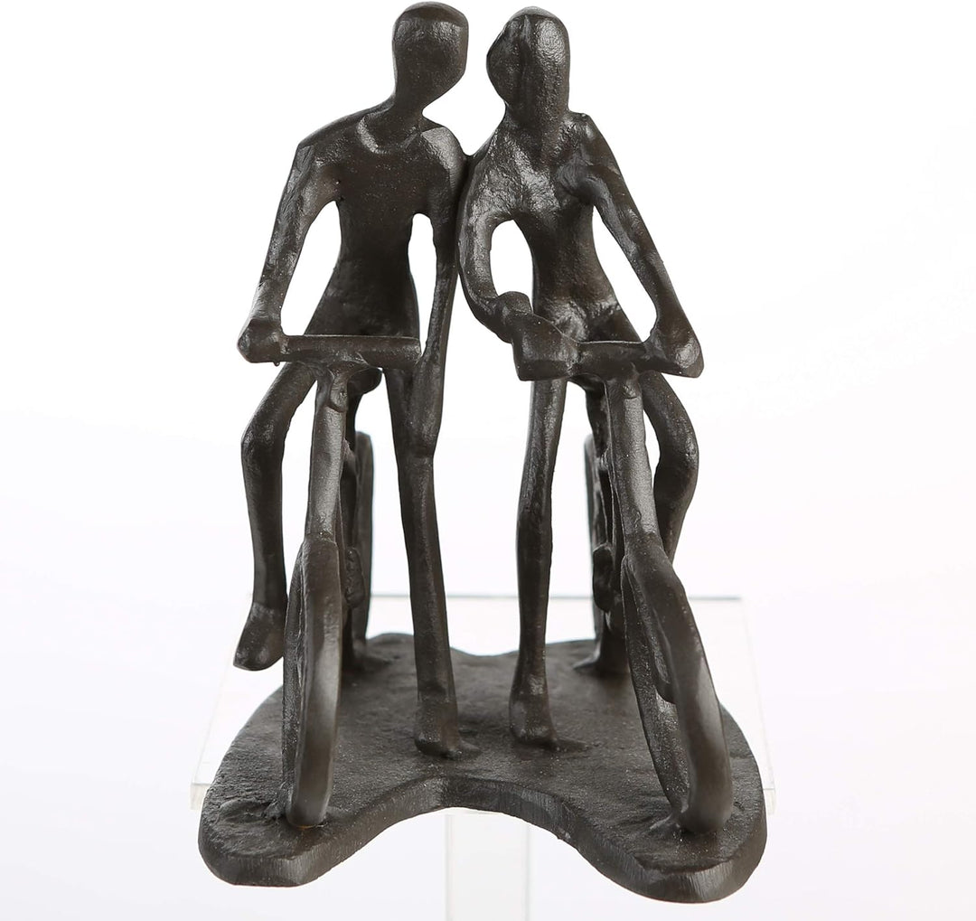 Casablanca - Design-Skulptur Figur - Rad Tour - aus Eisen - brüniert H 13 cm