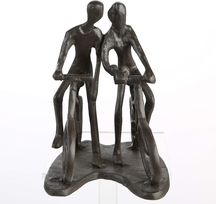 Casablanca - Design-Skulptur Figur - Rad Tour - aus Eisen - brüniert H 13 cm