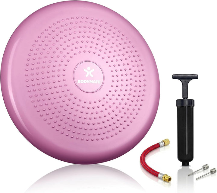 BODYMATE Ballsitzkissen inkl. Pumpe 34cm Durchmesser - Balance-Kissen, Luftkissen, Balance Pad, Nopp