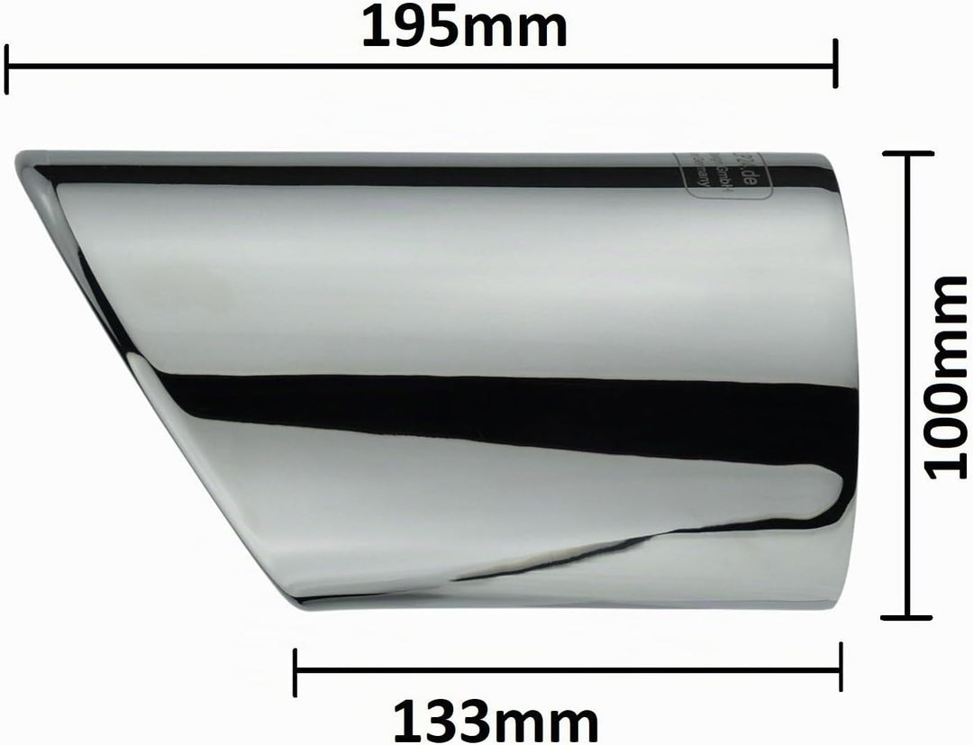 L&amp;P A298 2 Auspuffblenden Auspuffblende Edelstahl spiegel poliert Plug&amp;Play Chrom Endrohrblenden End