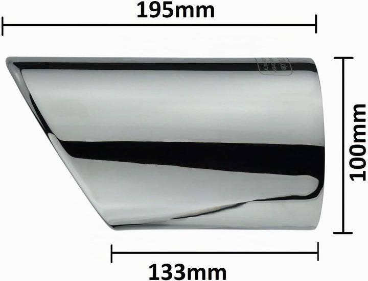 L&amp;P A298 2 Auspuffblenden Auspuffblende Edelstahl spiegel poliert Plug&amp;Play Chrom Endrohrblenden End