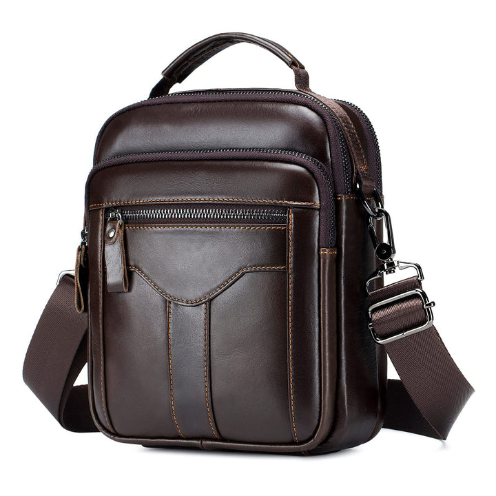 BAIGIO Umhängetasche Leder Herren Schultertasche Herrentasche Herrenhandtasche Vintage für Arbeit Re