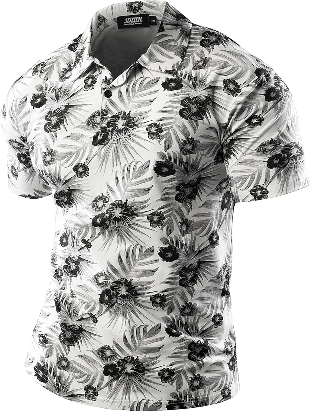 JOGAL Herren Golf Poloshirts Kurzarm Floral Sommer Freizeithemd Regular Fit Sport Outdoor Polo Tshir