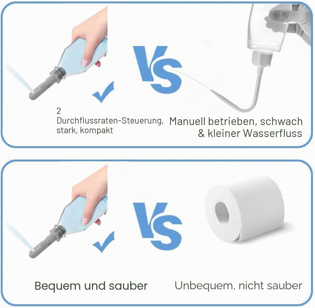 Zooma Portable Bidet, 3pcs Reise Bidet Handbrause für Toilette Outdoor, Camping Flasche Sprühflasche