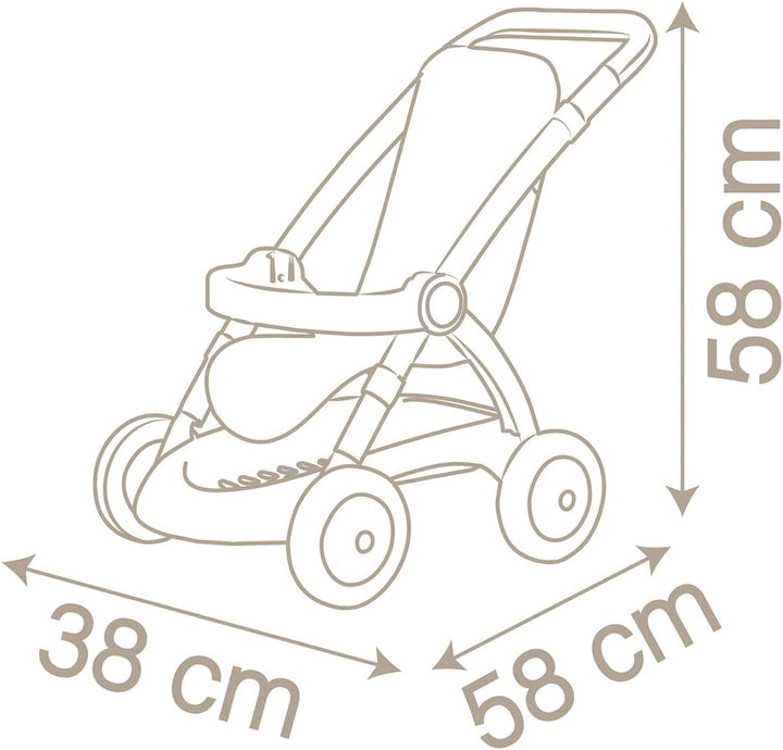 Smoby - Baby Nurse Puppenwagen - trendiger Puppenwagen für dein Püppchen bis 42 cm, mit waschbarem S