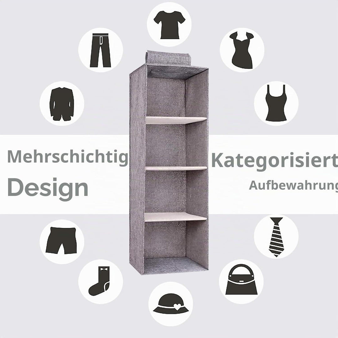 Hängeorganizer, Schrank-Organizer, Hängeregal, Hängeaufbewahrung, Faltbar Platzsparend, Hängeregal S