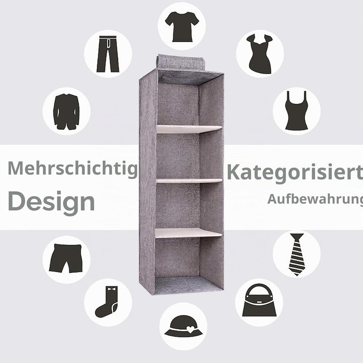 Hängeorganizer, Schrank-Organizer, Hängeregal, Hängeaufbewahrung, Faltbar Platzsparend, Hängeregal S