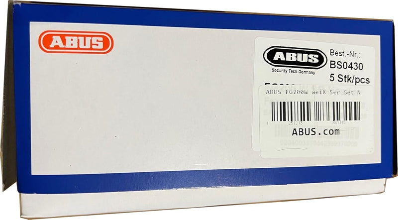 ABUS FG200 W SB abschliessbarer Fenstergriff, weiss im Set 5 Stück