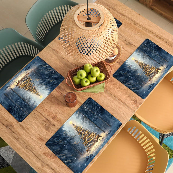 KitchenYeah© Platzsets Abwaschbar 6-Teilig 45x30 cm Tischsets Platzdeckchen Platzset Unterlage Tisch