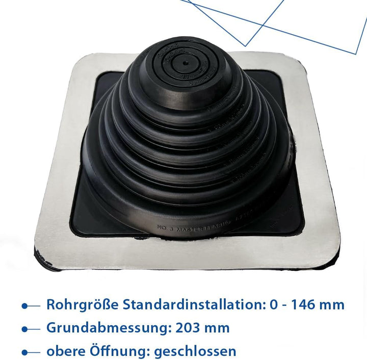 Rohrmanschette 6-146mm, Nr. 3 von Nordbleche für Trapezbleche, Dachpfannenbleche, Trapezprofile