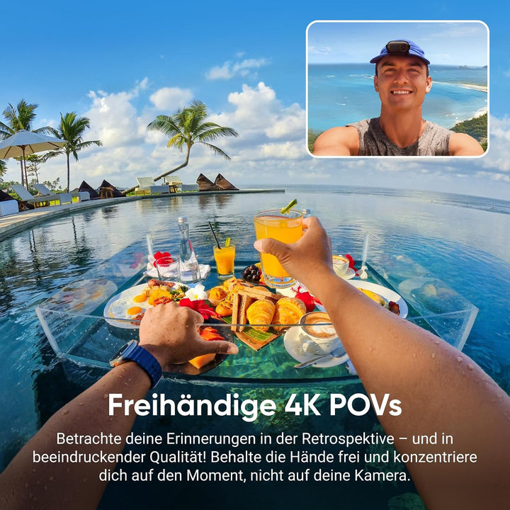 Insta360 GO 3S Fahrrad-MultiView-Bundle 128 GB Schwarz - Tragbare 4K Mini-Kamera, Freihand-POVs, Übe