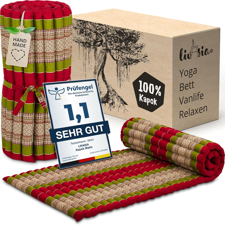 livasia Rollmatte Rollmatratze L-200x110x4,5cm, Gästebett Gästematratze 1 Person, Reisebett Kofferra