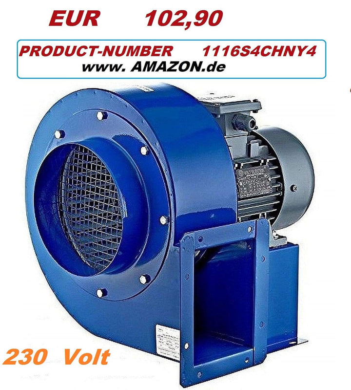 Uzman-Versand AG120E Industrie ALU Radiallüfter Radialventilator Zentrifugal Radial Gebläse, Lüfter,