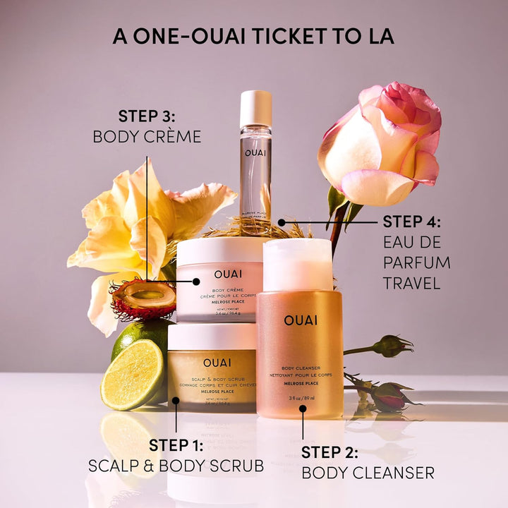 OUAI Scalp & Body Scrub Reisegrösse – Melrose Place – Exfolierendes Körperpeeling mit Zucker & Kokos