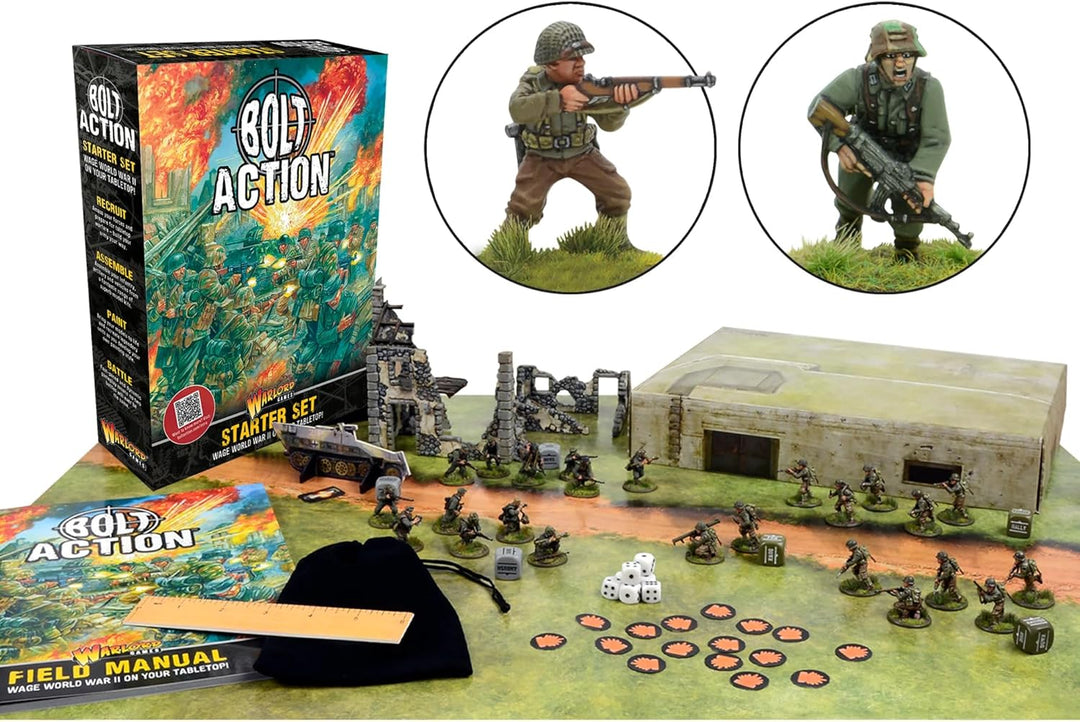 Bolt Action Starter Set - 28 mm Strategiespiel 28 mm für 2 oder mehr Spieler mit Miniaturen Warlord