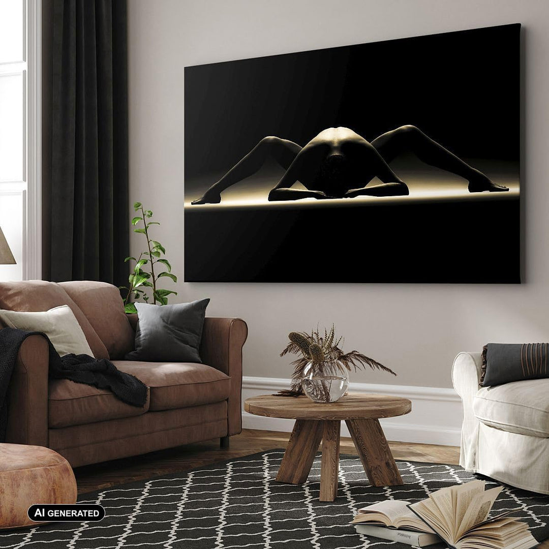 Bilder auf Leinwand Nackter Körper Modell künstlerische Pose Leinwandbild 70x50cm Wandbilder Dekorat