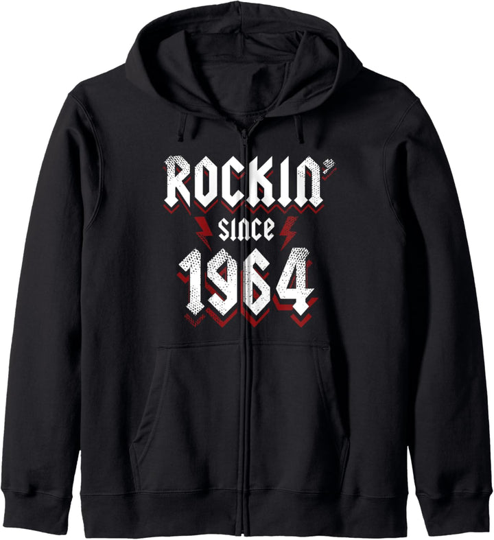Rockin Since 1964 59 Jahre alte Rockmusik 59. Geburtstag Kapuzenjacke