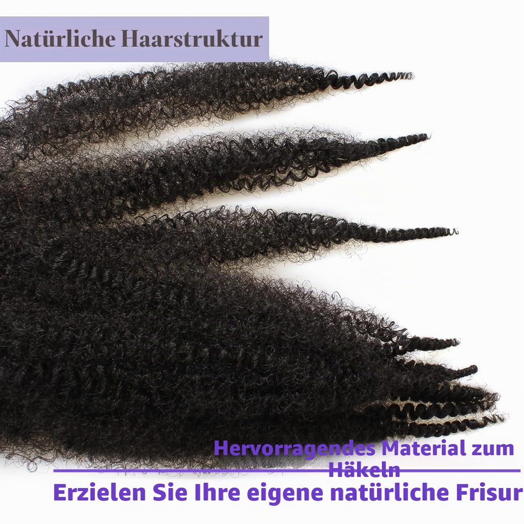 Leeven 16 Zoll Springy Twist Hair for Afro Marley Locs 8 Packs Afro Kinky Curly Marley Braiding Hair