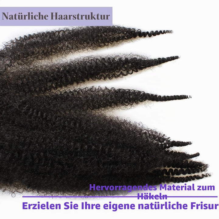 Leeven 16 Zoll Springy Twist Hair for Afro Marley Locs 8 Packs Afro Kinky Curly Marley Braiding Hair