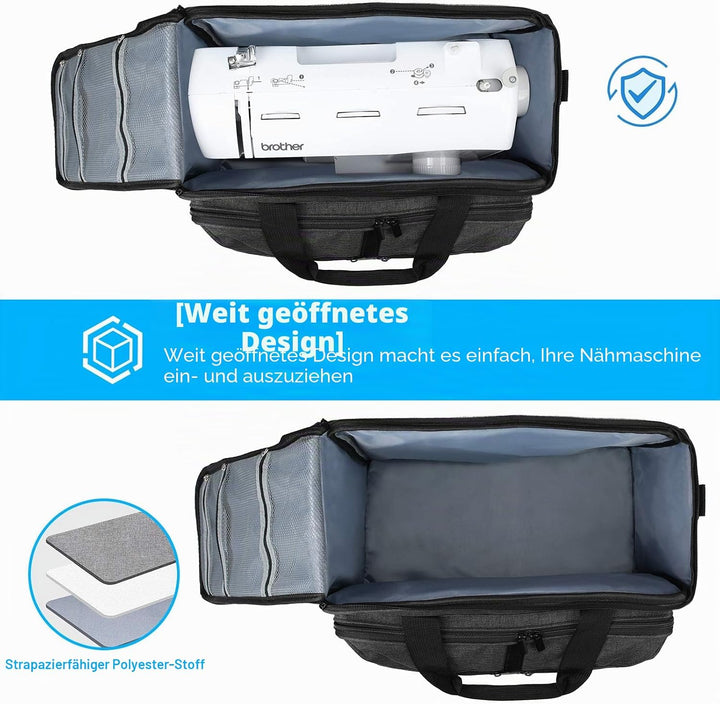 ProCase Nähmaschinentasche Universal Tasche für Nähmaschinen Singer Brother und Janome Nähutensilien