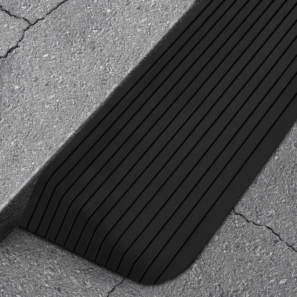 vidaXL 2X Schwellenrampe Türschwellenrampe Motorrad Auto Rollstuhl Rampe Bordsteinrampe Gummirampe A