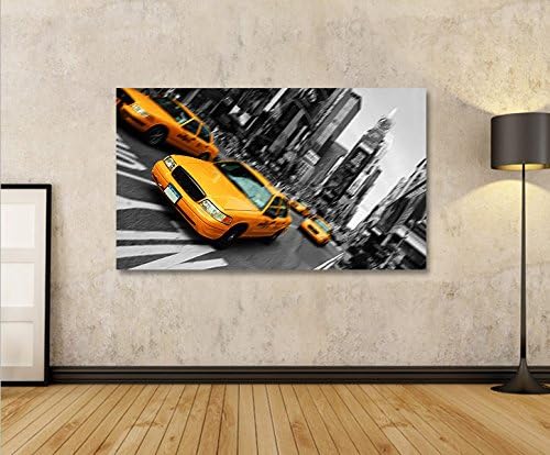 islandburner Bild Bilder auf Leinwand Yellow Cabs NYC Taxi New York City 1p XXL Poster Leinwandbild